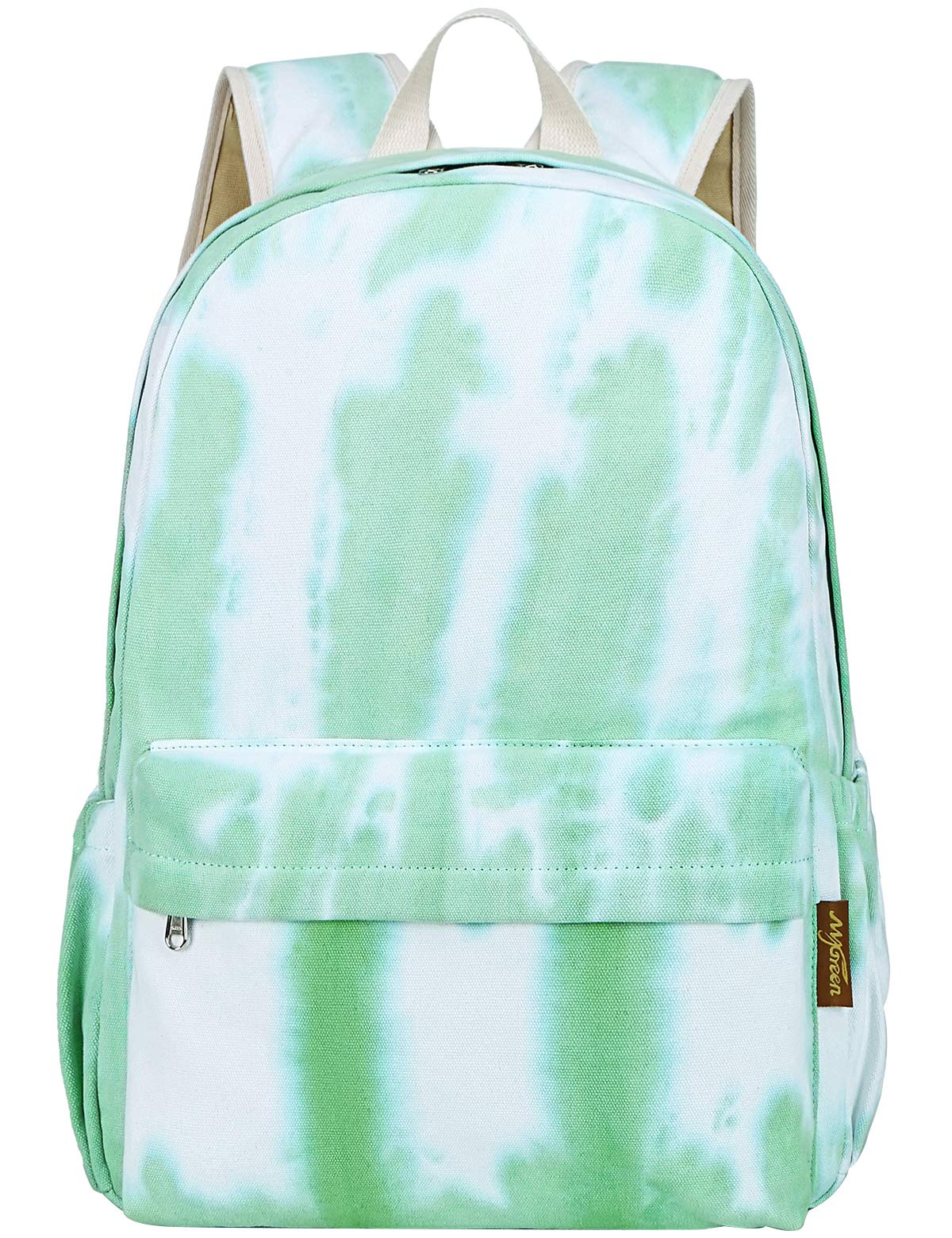 Canvas School Bag Backpack Ranibow Style Unisex Canvas Zip Backpack College Bag for Teens Girls Casual Travel Daypack