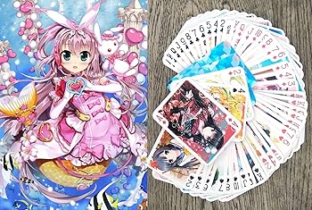 Amazon.co.jp: FlonzGift かわいい女の子 アニメ トランプ (ポーカー