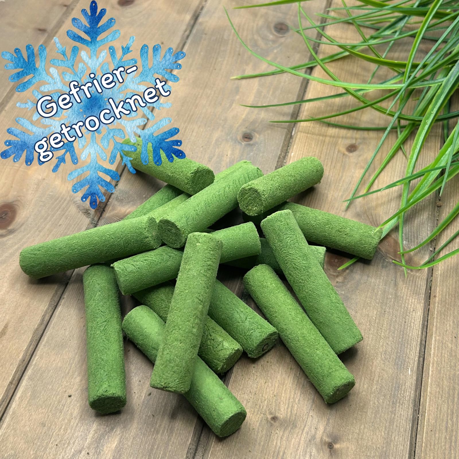Lyra Pet® 1 kg (5 x 200 g) Katzengras Sticks gefriergetrocknet + 30L Tonne | Mit Huhn & Gerstengras - Getreidefrei & verdauungsfördernd - Ideal auch für Kitten & Senioren - Vitalstoffreiche Belohnung