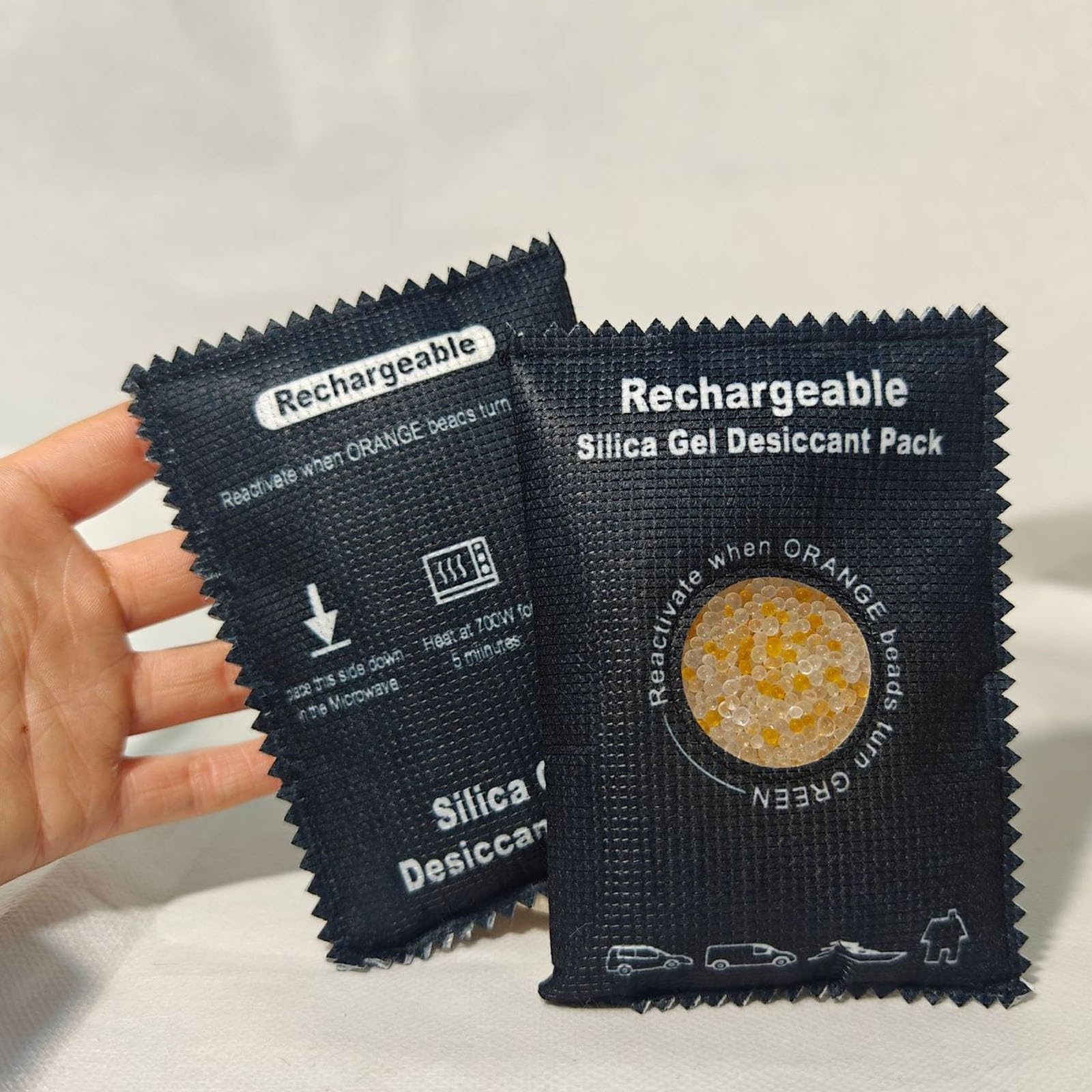 Sac déshumidificateur de voiture réutilisable pour pare-brise, absorbeur d'humidité compact pour véhicule de voiture et caravanes pour éviter l'humidité, la condensation (8, bleu)