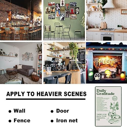 Miniatura 6 de Daily Gratitude - Letrero de metal inspirador de metal verde bohemio para decoración estética del hogar, cocina, oficina, dormitorio, cafeterías,
