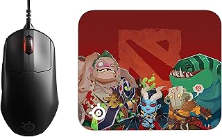 SteelSeries Prime+ - Esports Performance Gaming Mouse – 18,000 CPI TrueMove Pro+ Optical Sensor + QcK Mini Dota 2 / TI Gaming Mouse Pad