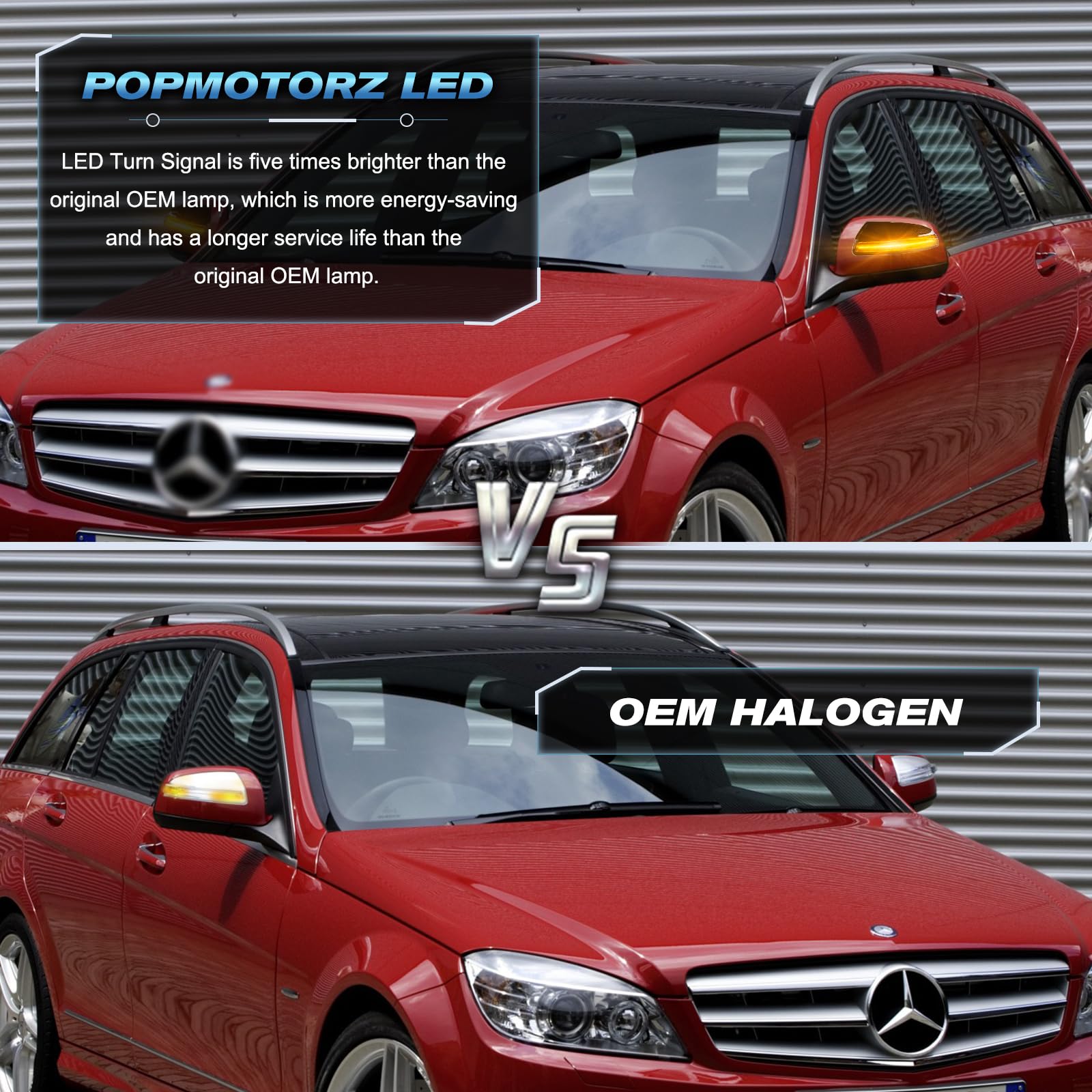 Indicatori Direzione Dinamici Per Specchietto - Compatibili Con Mercedes ML, Classe C, Viano