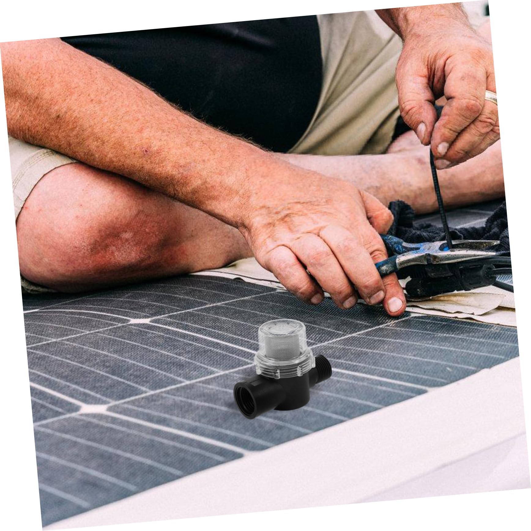 Ansaugfilter zu Wasserpumpe mit Edelstahlfilter und 50 Mesh für Wohnmobil Verlängert Lebensdauer der Wasserpumpe Geeignet für Camper und Wohnwagen