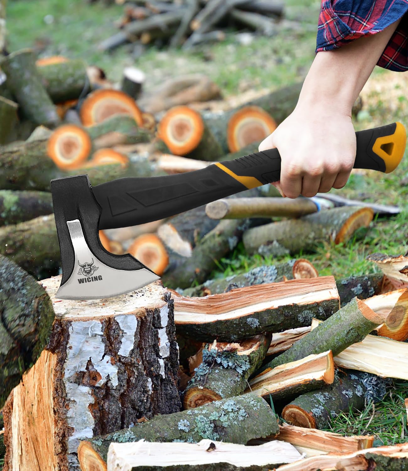 Amazon.com : WICING Splitting Axe, 15-inch Camping Hatchet