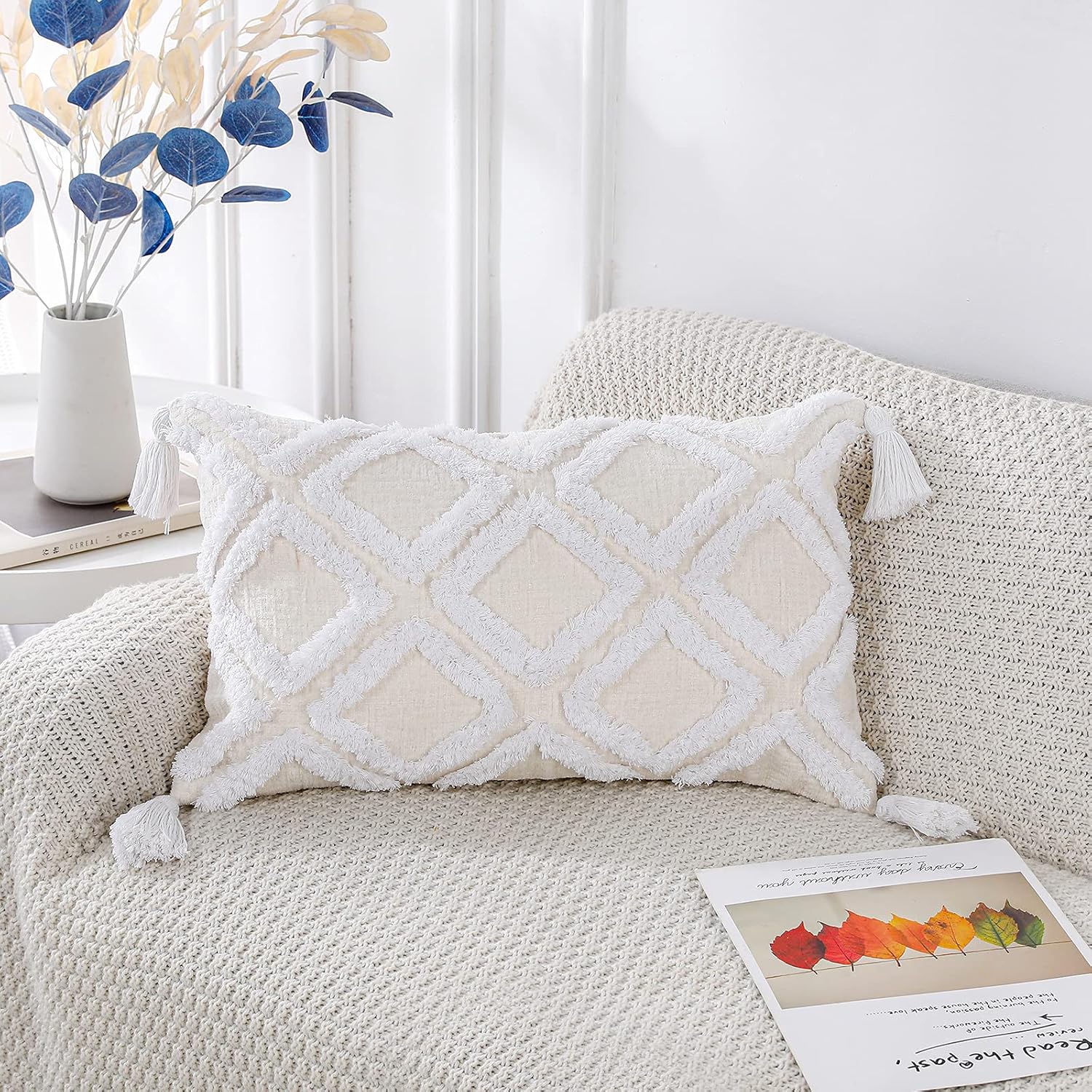 chenille lumbar pillow