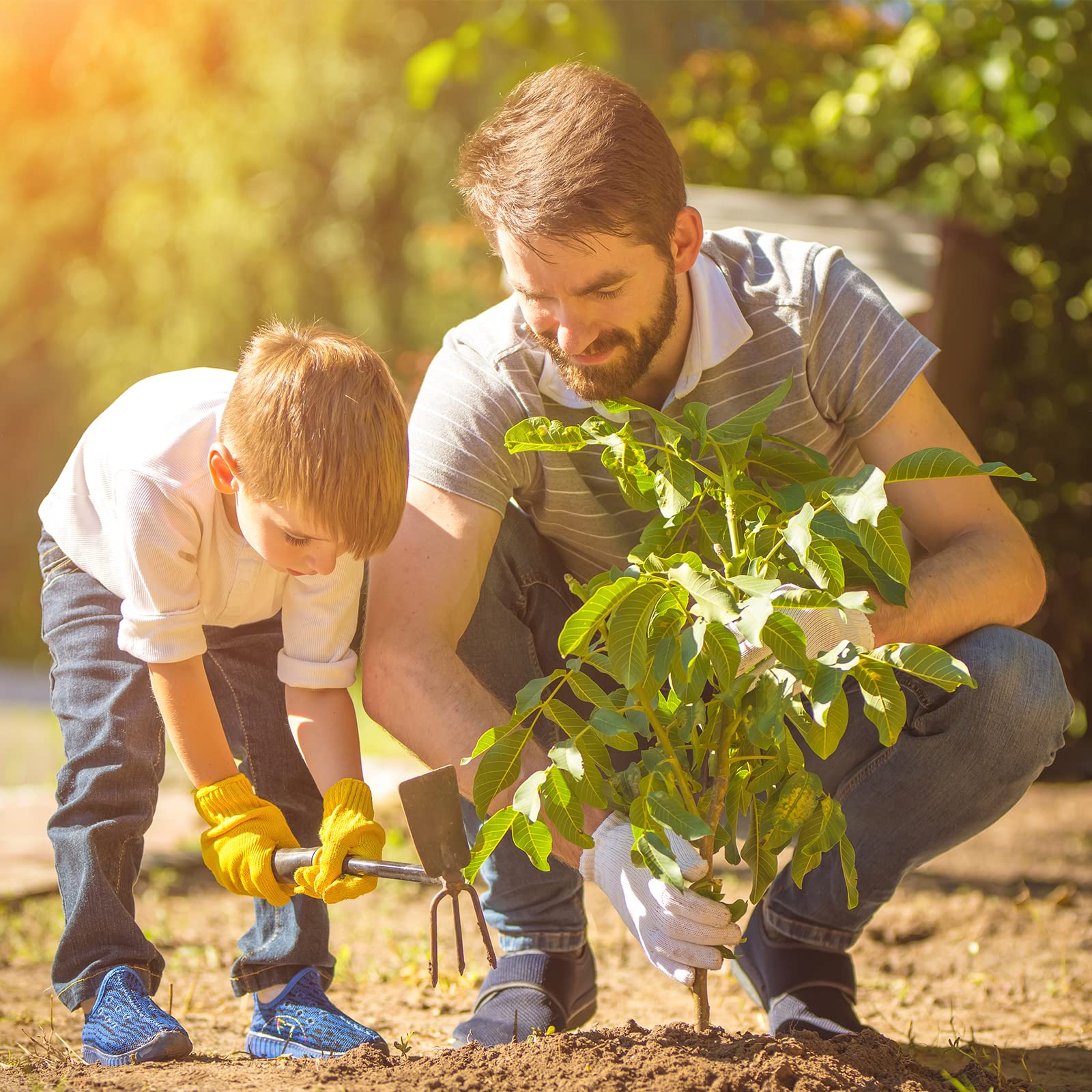 PATIKIL 15" 3 Púas Mano Azada Jardinería, Acero Carbono Endurecido Herramienta para Aflojar Suelo Patio Deshierbe Granja Plantación, Negro