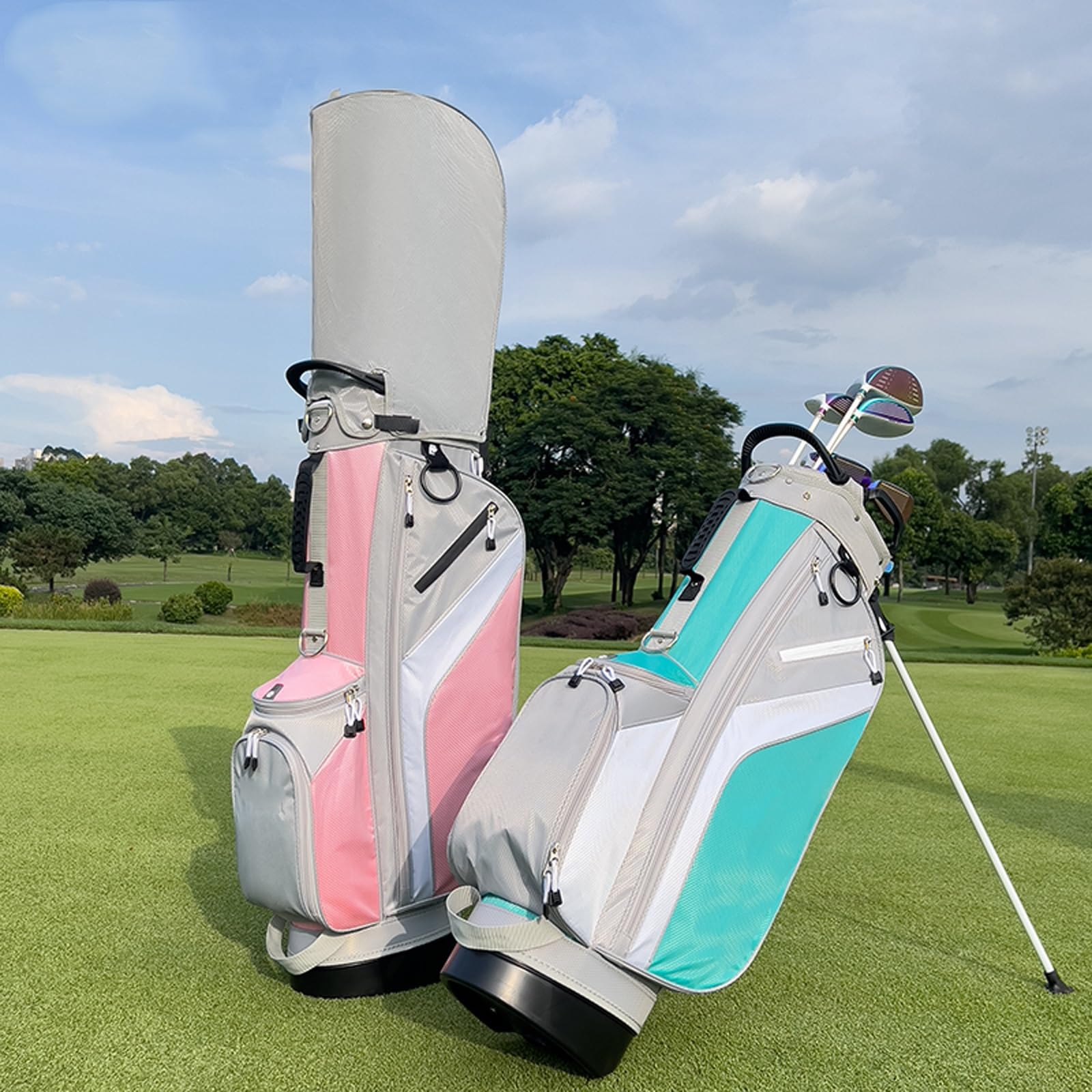 Bolsa For Soporte De Golf, Bolsa De Transporte Liviana con Múltiples Bolsillos, Soporte Trípode Estable, For Práctica Y Torneos En Campos De Golf