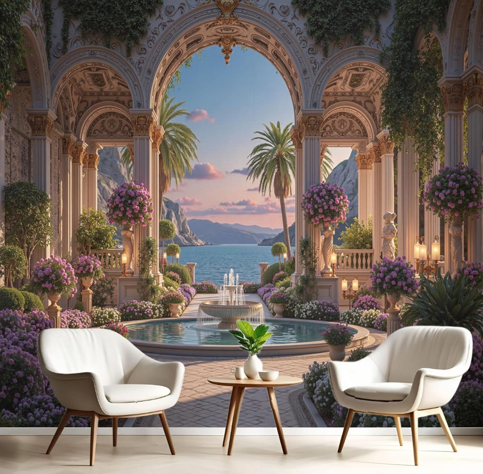 Kfjhgbdshhj 3D Mural Photo Mural-Wallpaper 3D Effect Classic Architecture Palace Modern Living Room Wall Decoration Motif,430Cmx300cm Poster - Wall Sticker - Frameless Picture