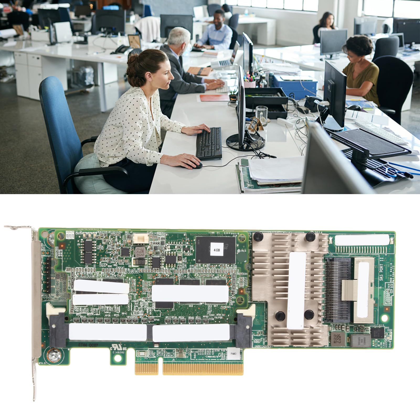 Zunate Smart Array Card, Controller SAS da 12 GB Cache da 4 GB 72 Bit Wide DDR3 1866 MHz FBWC Controller Raid Plug And Play, per Server