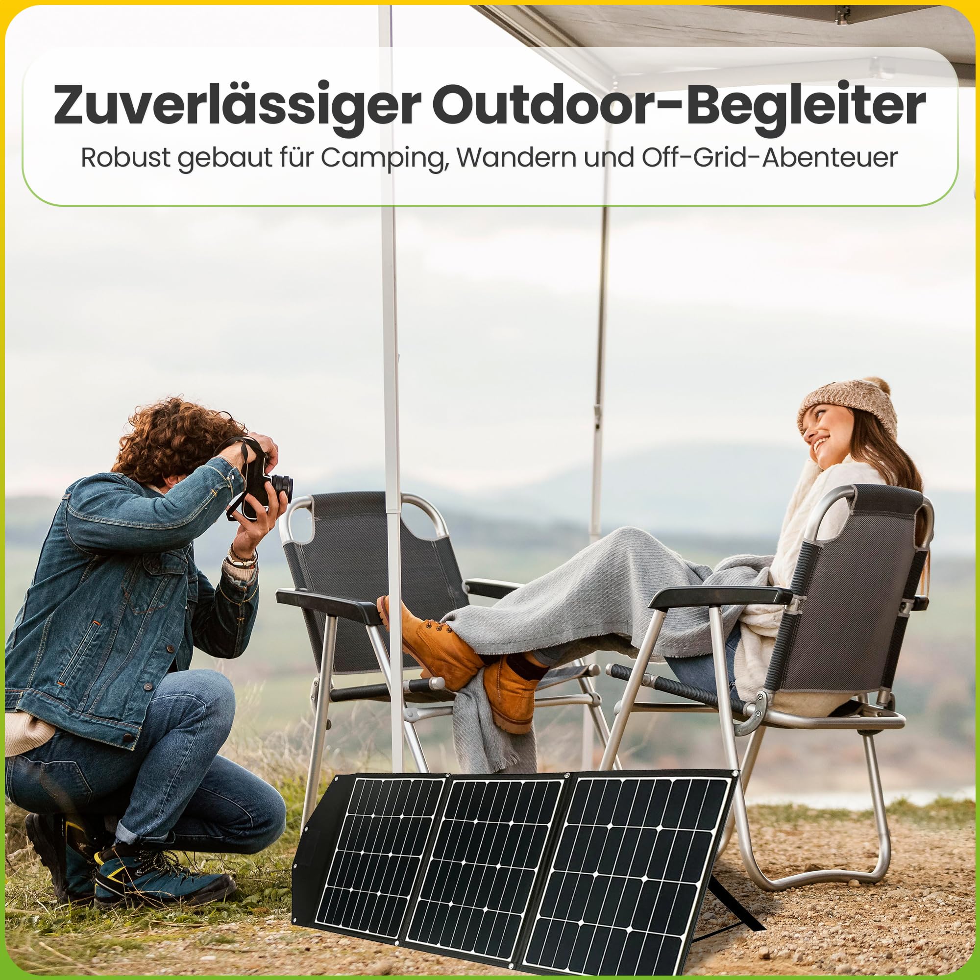 Offgridtec FSP 2 Ultra 120W faltbares Solarrmodul mit integrierter Aufständerung und Laderegler mit USB Ladefunktion
