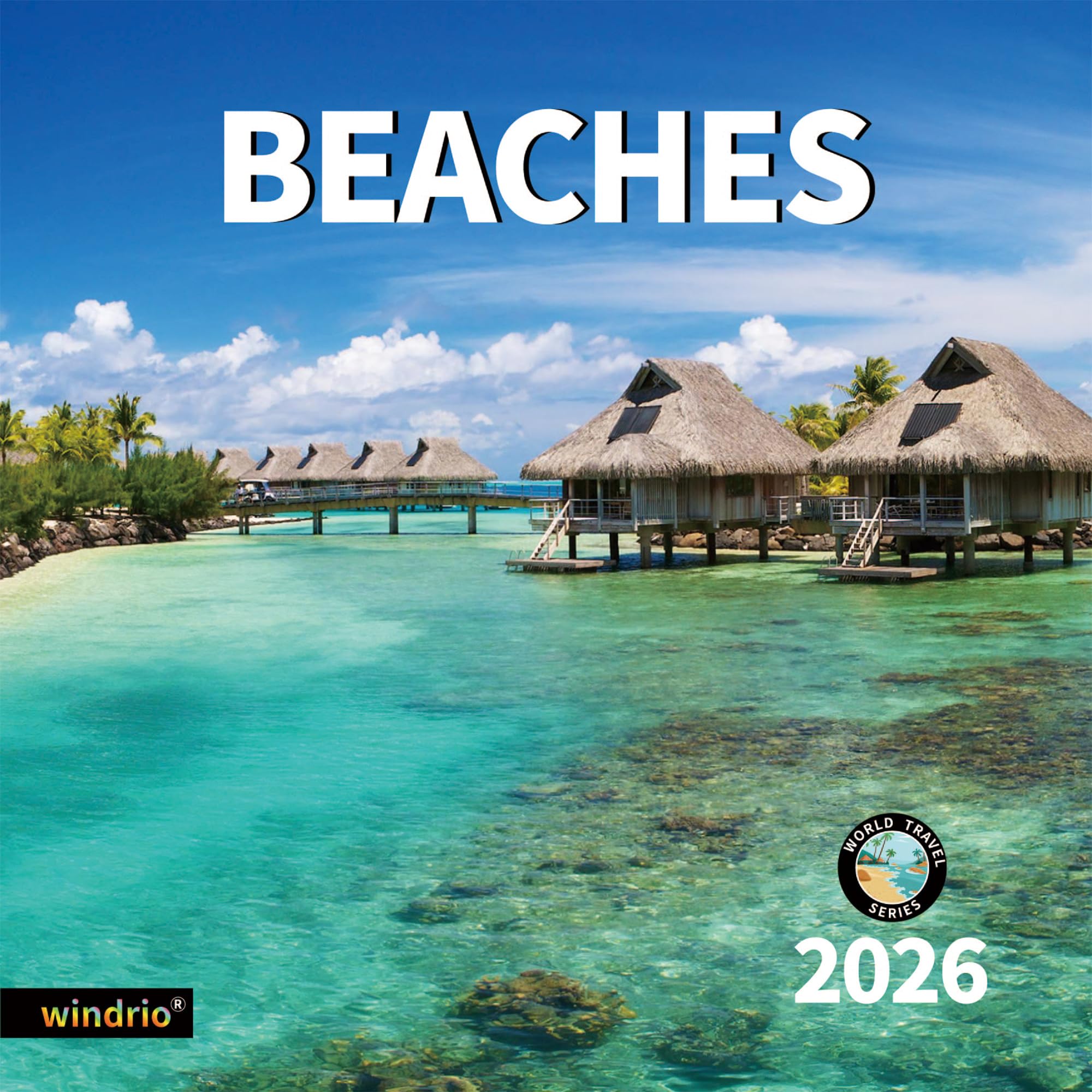 2026 Wall Calendar,Calendar 2026, November 2025 - December 2026, Wall Calendar BEACHES, 12" x 24" Opened,Full Page Months Thick & Sturdy Paper for Calendar Organizing & Planning