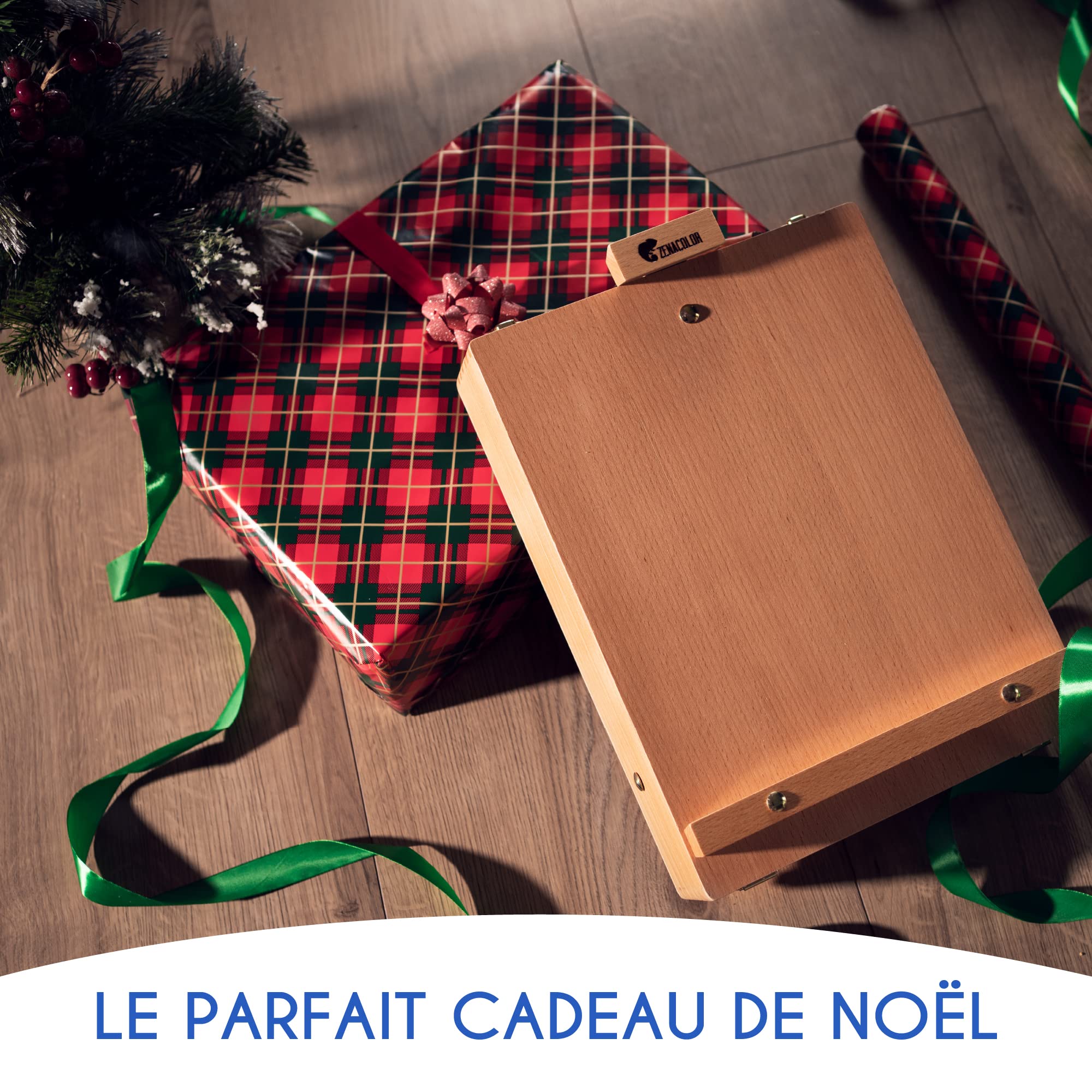 Set de Peinture Aquarelle 36 Pièces - Cadeau Kit d' Aquarelle pour débuter - Boite 2-en-1 Rangement et Chevalet, Palette Aquarelle en Godet 24 couleurs, 6 Pinceaux, 1 Pad (12 feuilles) et Accessoires