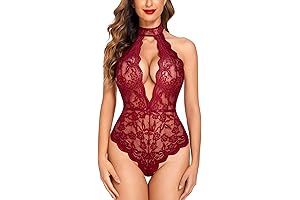 Maroon Lingerie's Alluring Lace Bodysuit