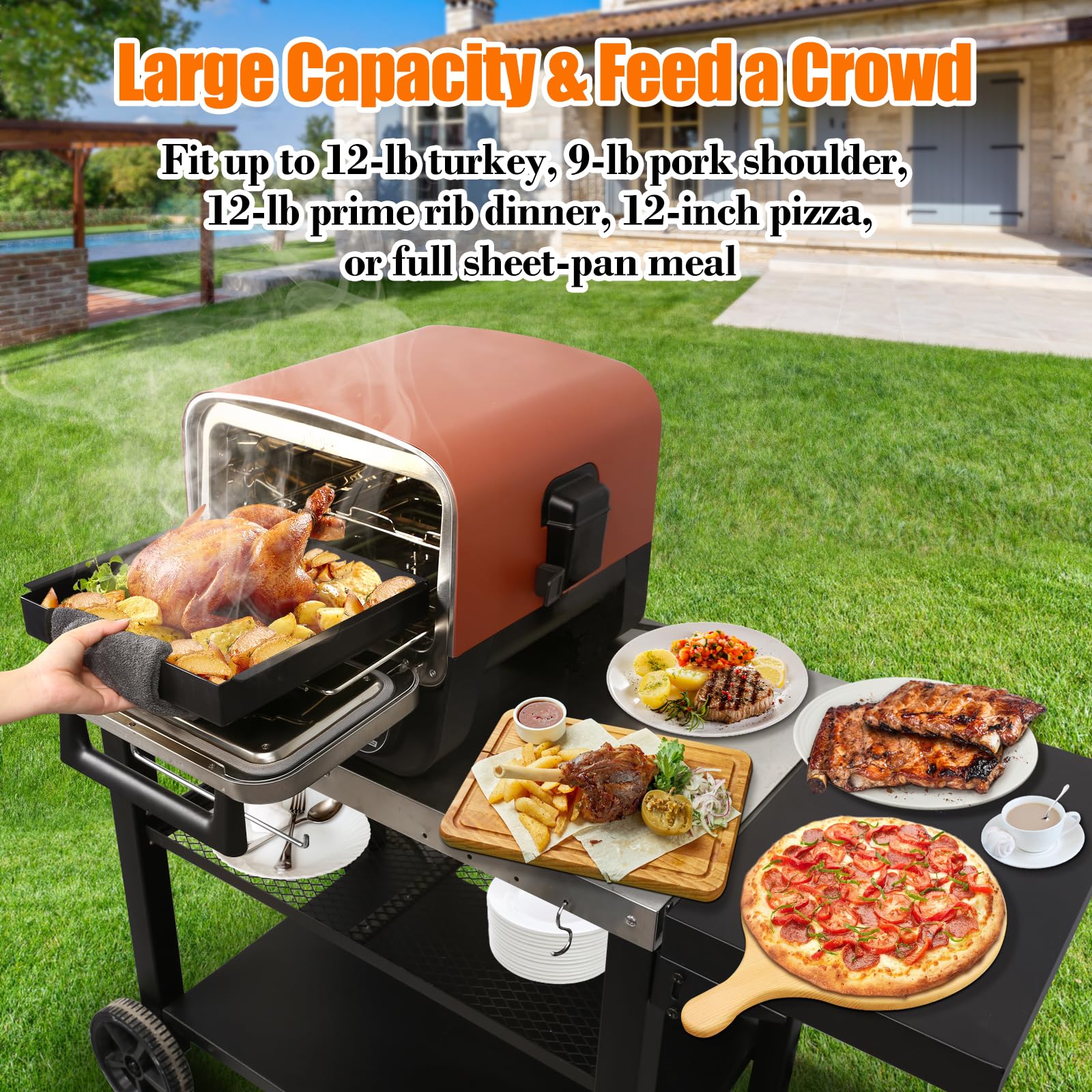 Denmay Plaque de cuisson en fonte pour Ninja OO100, OO101UK, Ninja Woodfire OO101, plancha universelle Weber, Tepro et autres barbecues, 30,5 x 30,5 cm