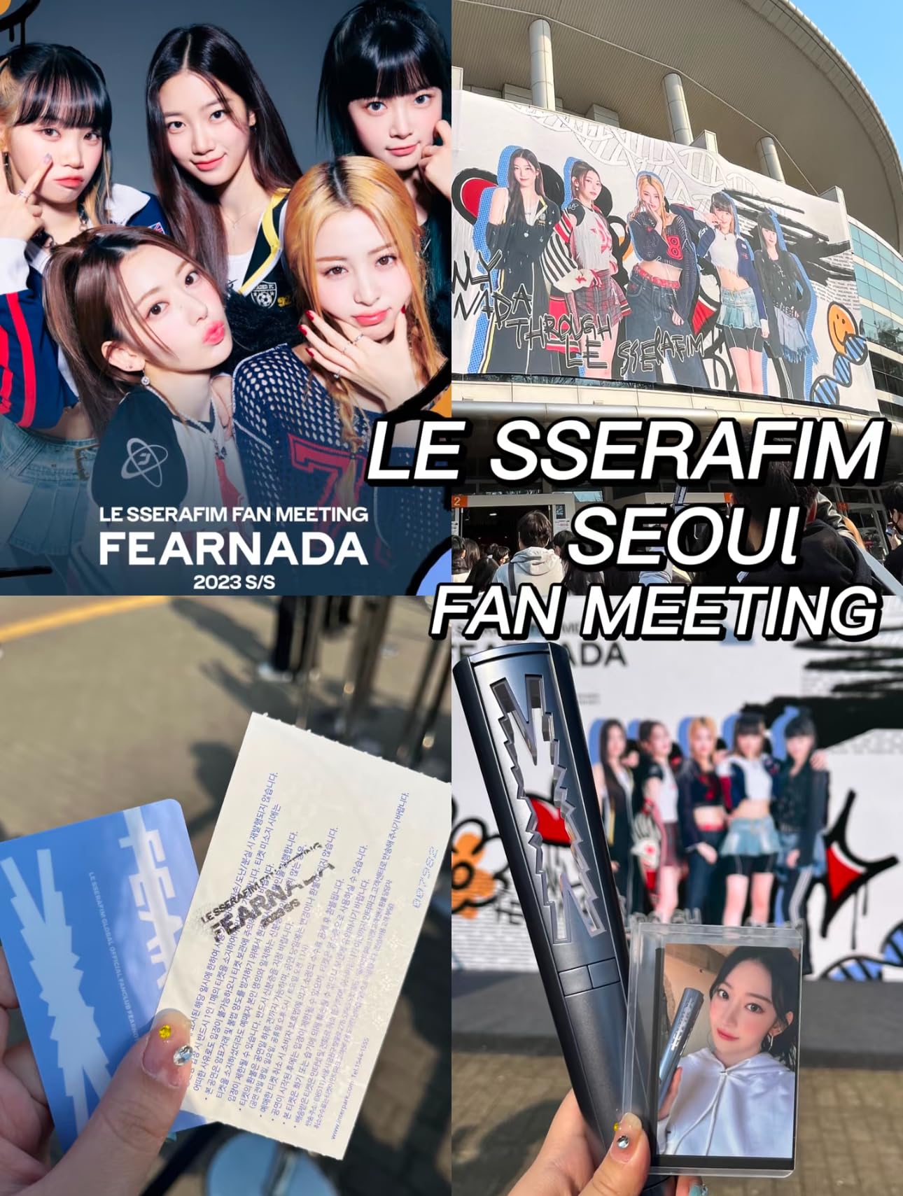 LE SSERAFIM Lightstick Ufficiale con Bluetooth Contral e, Adatto per I Fan Le SSERAFIM, Compleanno, Xma