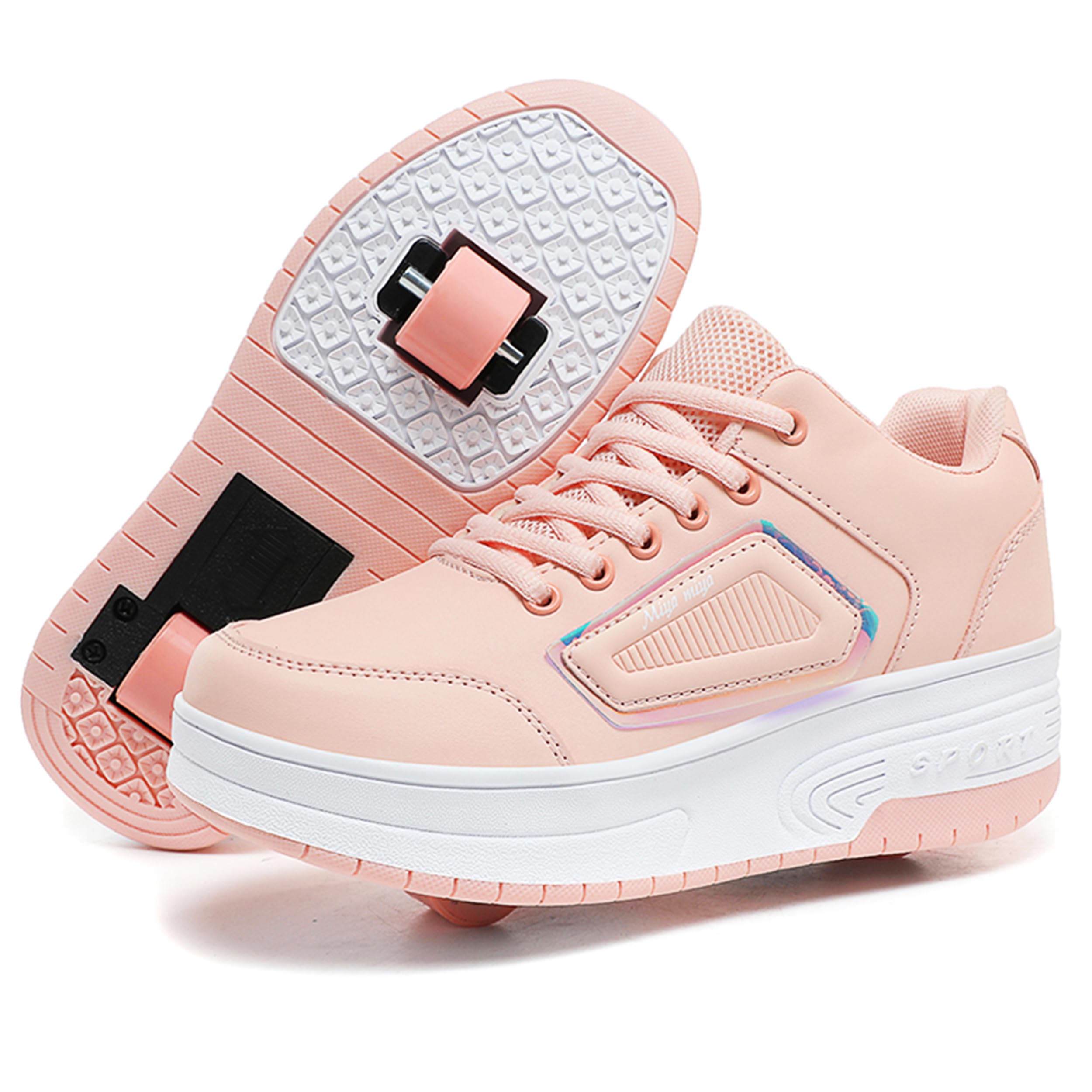 Zapatillas con Ruedas para niñas y niños, Zapatillas Deportivas con Dos Ruedas, Zapatillas con Ruedas Ajustables, Zapatillas de Skate para Pascua, cumpleaños, Navidad