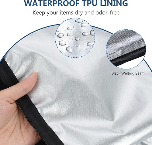 Miniatura 2 de OTraki 2 bolsas impermeables para traje de baño de 12 x 16 pulgadas, bolsas húmedas y secas con asa portátil y cremallera, reutilizables, para