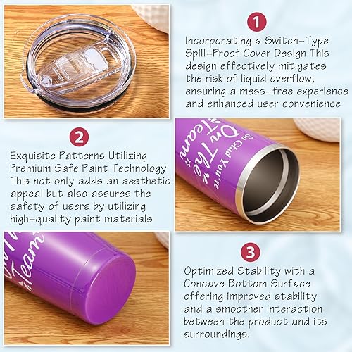 Miniatura 5 de Vaso de vino de acero inoxidable con tapa y pajilla, 20 onzas, vasos de vino aislados con llavero (colores brillantes, 6 juegos)