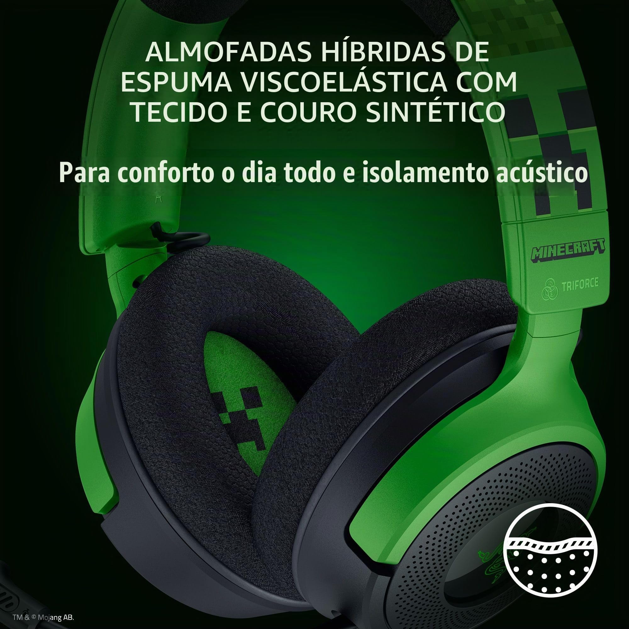 Razer Kraken V4 X Minecraft Edition Wired USB Headset for PC