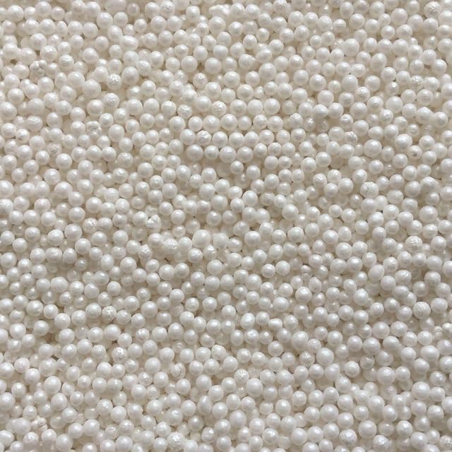 TRTO 25 Gram White Pearls Color Party Treats Cupcake Sprinkles Edible Sugar Xmas Cupcake Cake Toppers Decoration With Attractive Looks