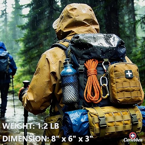 Miniatura 5 de Bolso Molle, Carlebben, de primeros auxilios de emergencia, con útiles bolsillos elásticos, Marrón, talla única