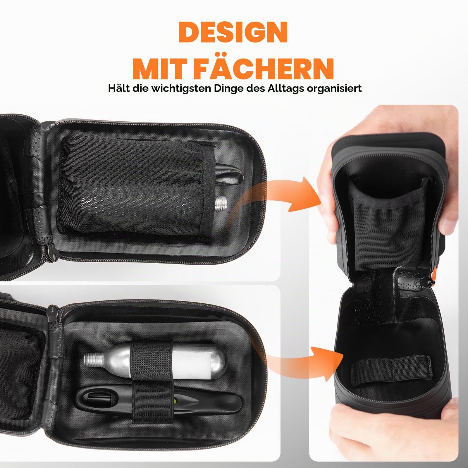 ROCKBROS Fahrrad Satteltasche Drehknopf Verstellsystem Wasserdichtes