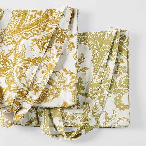 Miniatura 10 de HPD Half Price Drapes Bolsas de compras reutilizables para comestibles, paquete de 2 bolsas 100% de sarga de algodón