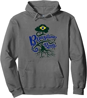Brazilian Roots with Flag Tree - Brazil Family Heritage Pullover Hoodie