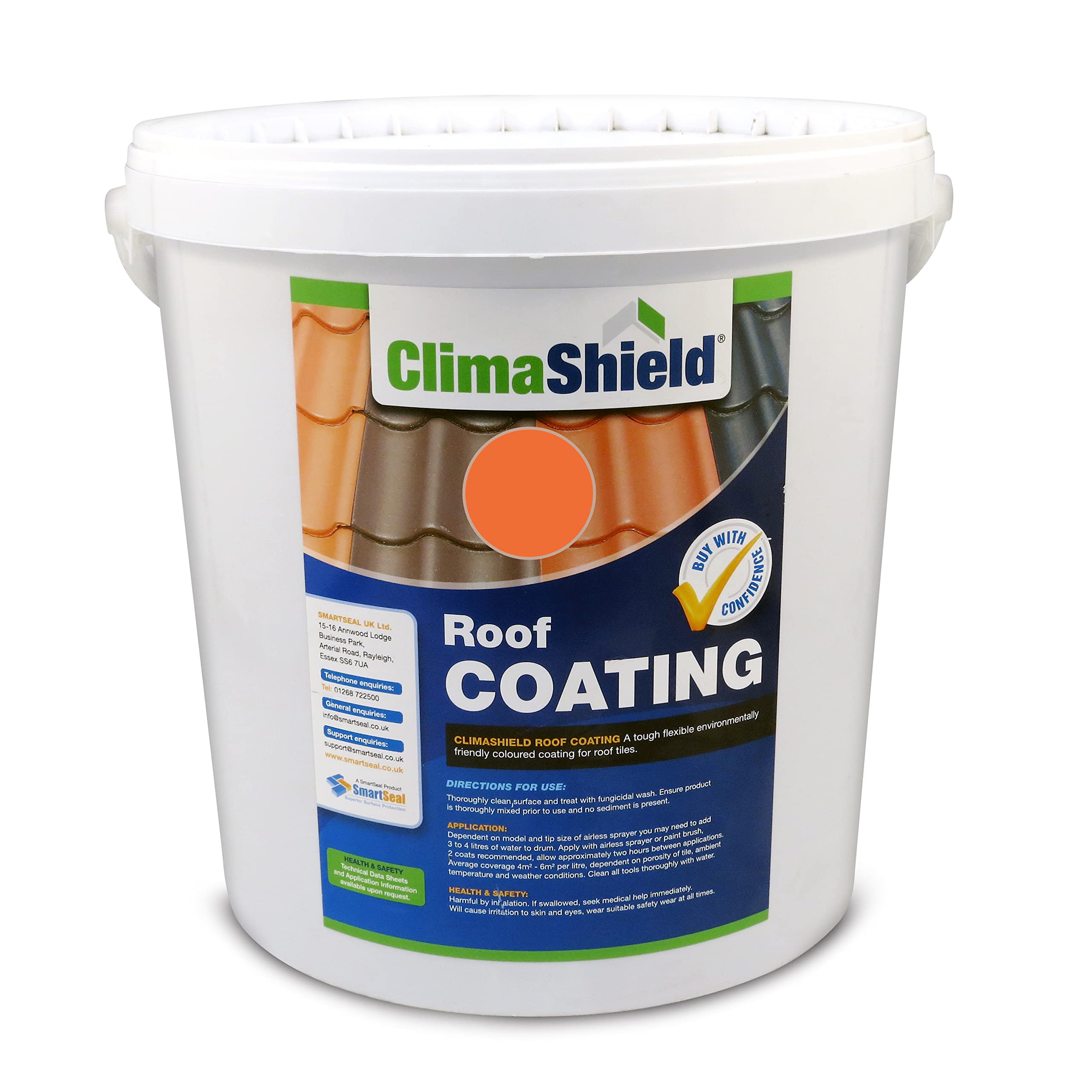 ClimaShield Roof Coating & Tile Paint/Sealer (20 Litre) transforms Concrete Tiles with 6 Colours Available. Easy to Apply, Gives Lasting Protection and inhibits Organic Growth… — image 1