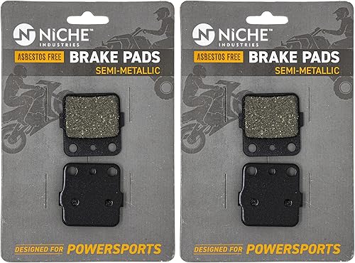 NICHE Juego de pastillas de freno para Honda FourTrax 300 Recon 250 Yamaha Banshee Big Bear 350 Delanteras de Acero Aleado Semimetálico 2 Pack