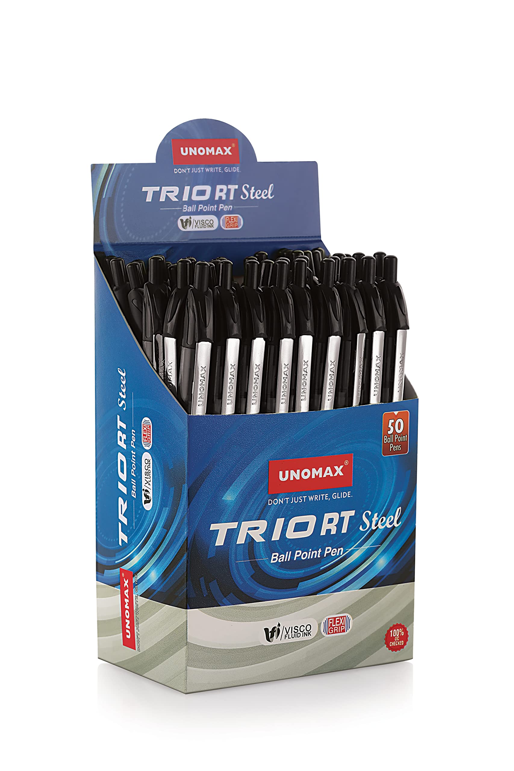 Ballpoint Pen Left Handed Pen Grip 2x Maped Visio Specialist Black