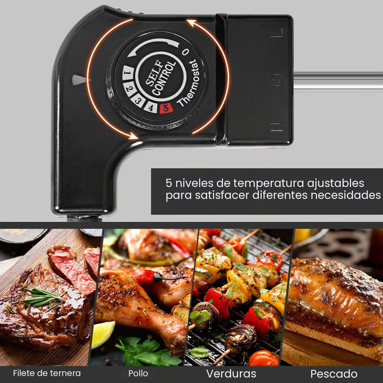 GOPLUS - Plancha eléctrica XXL antiadherente con termostato ajustable, rejilla de mesa antideslizante y lavable con asa acolchada, gran capacidad para 8 personas, 1800 W, 90 x 23 cm