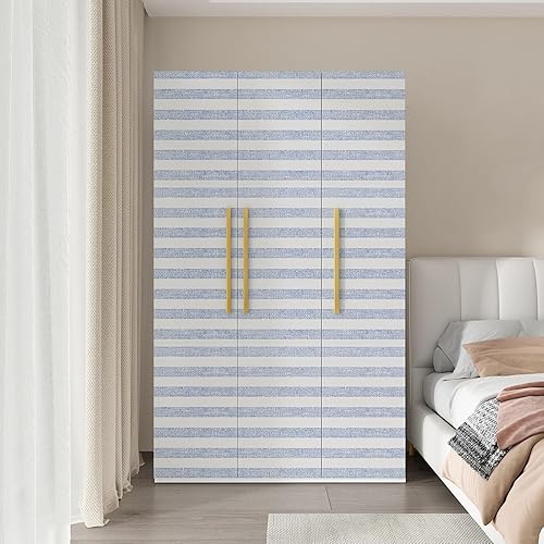 Miniatura 4 de Papel tapiz autoadhesivo a rayas azul marino, lavable, papel de contacto autoadhesivo para dormitorio, envoltura de vinilo retro bohemio, decoración