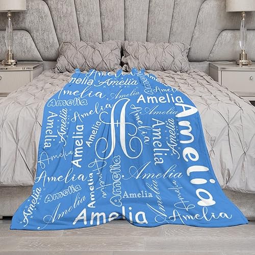 Miniatura 4 de Manta personalizada para niños y adultos manta personalizada con nombre para niños y niñas manta suave para bebé regalos para Navidad cumpleaños día
