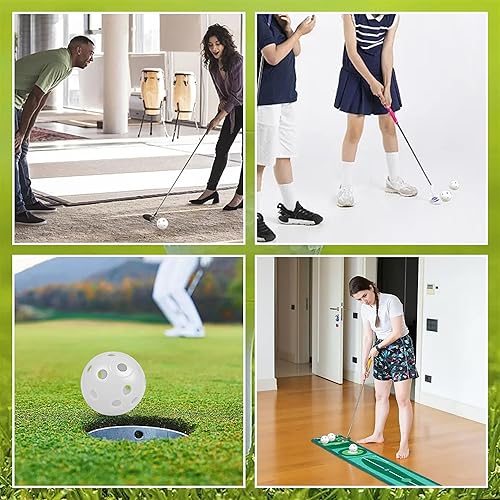Miniatura 6 de XIPEGPA Pelotas de golf de práctica de 1.614 in de plástico de flujo de aire hueco, campo de conducción, práctica de columpio, uso en interiores y