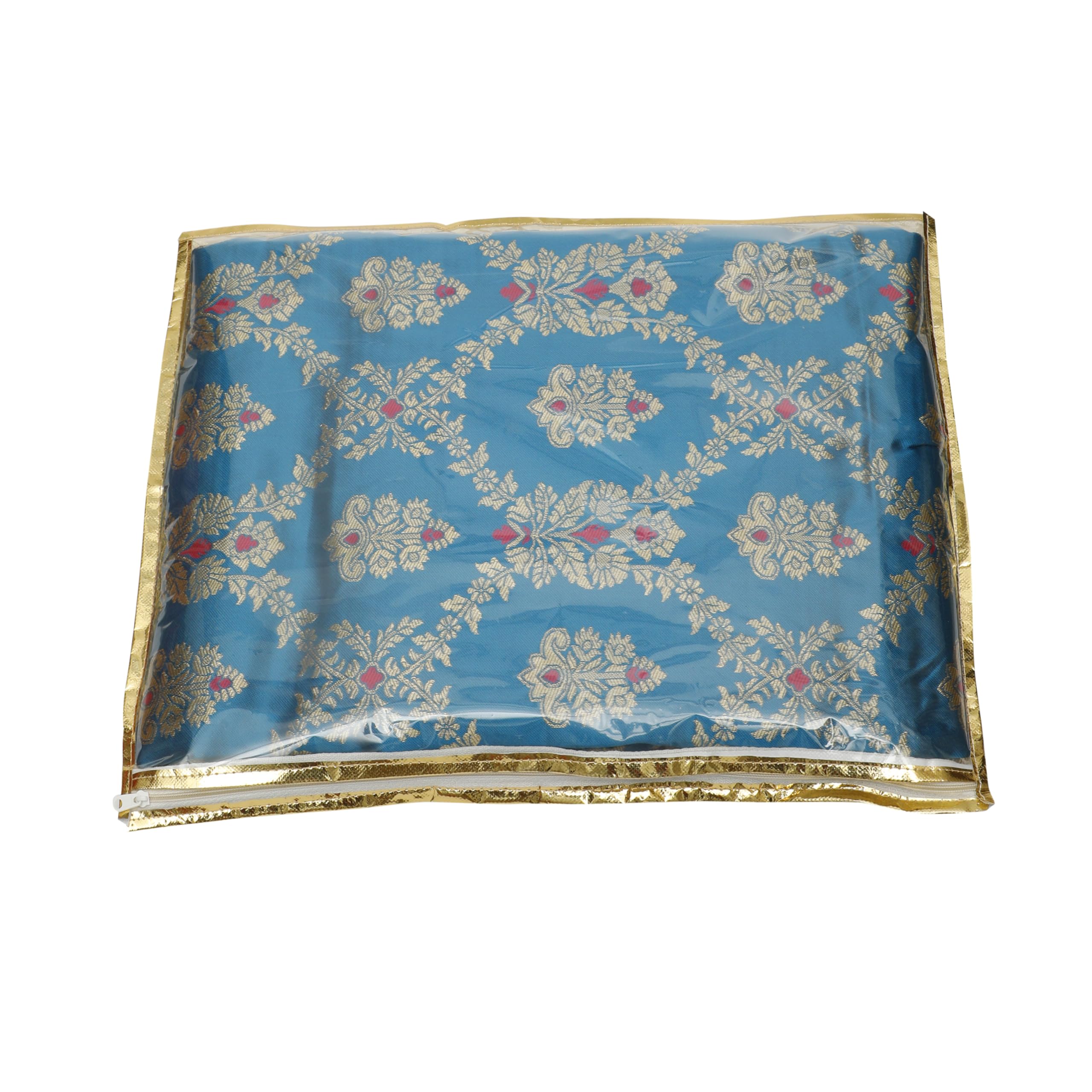Arts Of India Set of 10 Pc Transparent Saree Covers/Saree Bags/Storage Bags/Clothes Covers with Stainless Steel Zip Lock Combo (Suitable for Single Saree Pack) (STYLE 2), ARTS-SC01