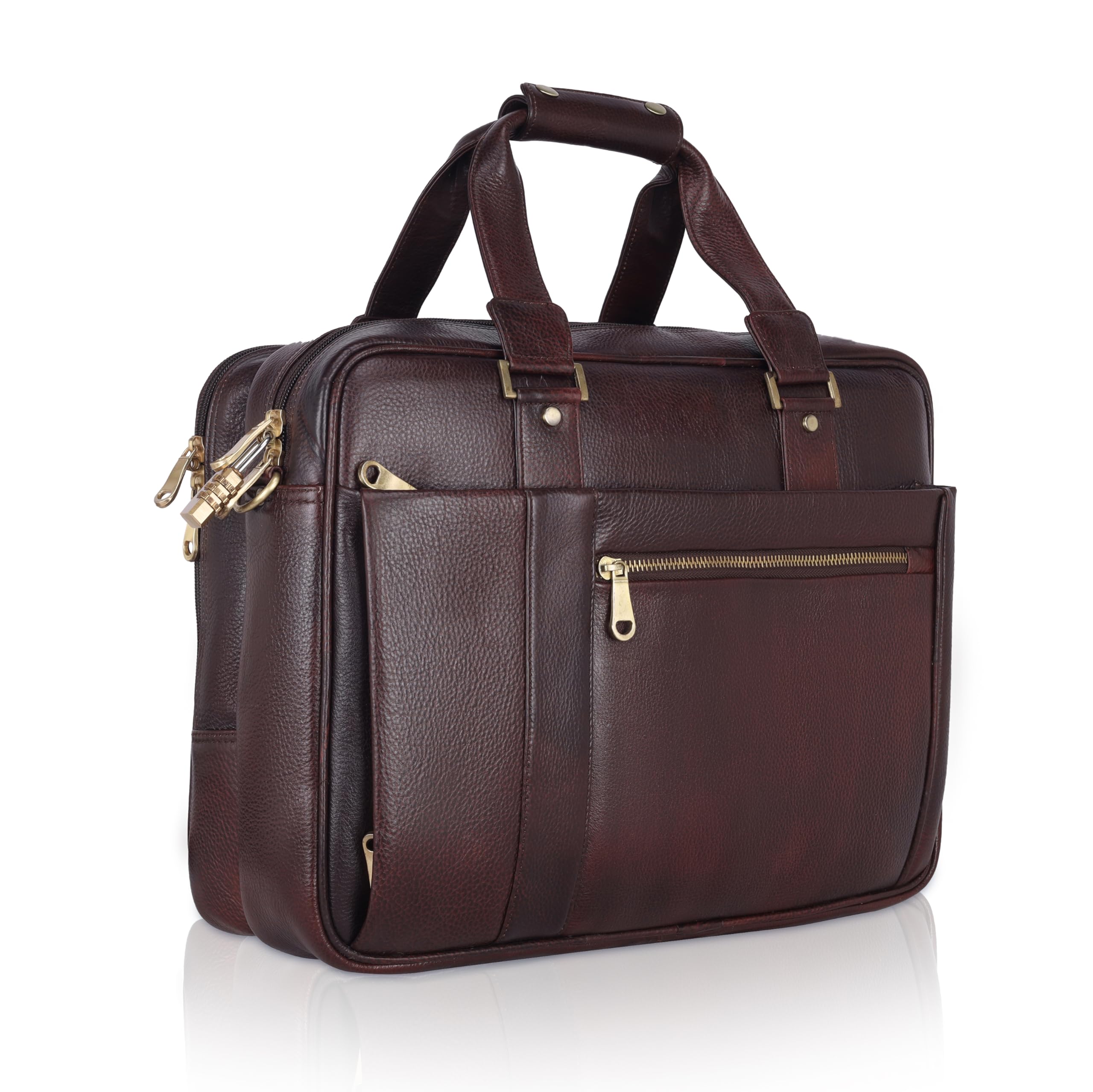 ナチュラルレザー　briefcase Buy DORPER MONEYHILL Genuine Leather Laptop Office Bag for Men