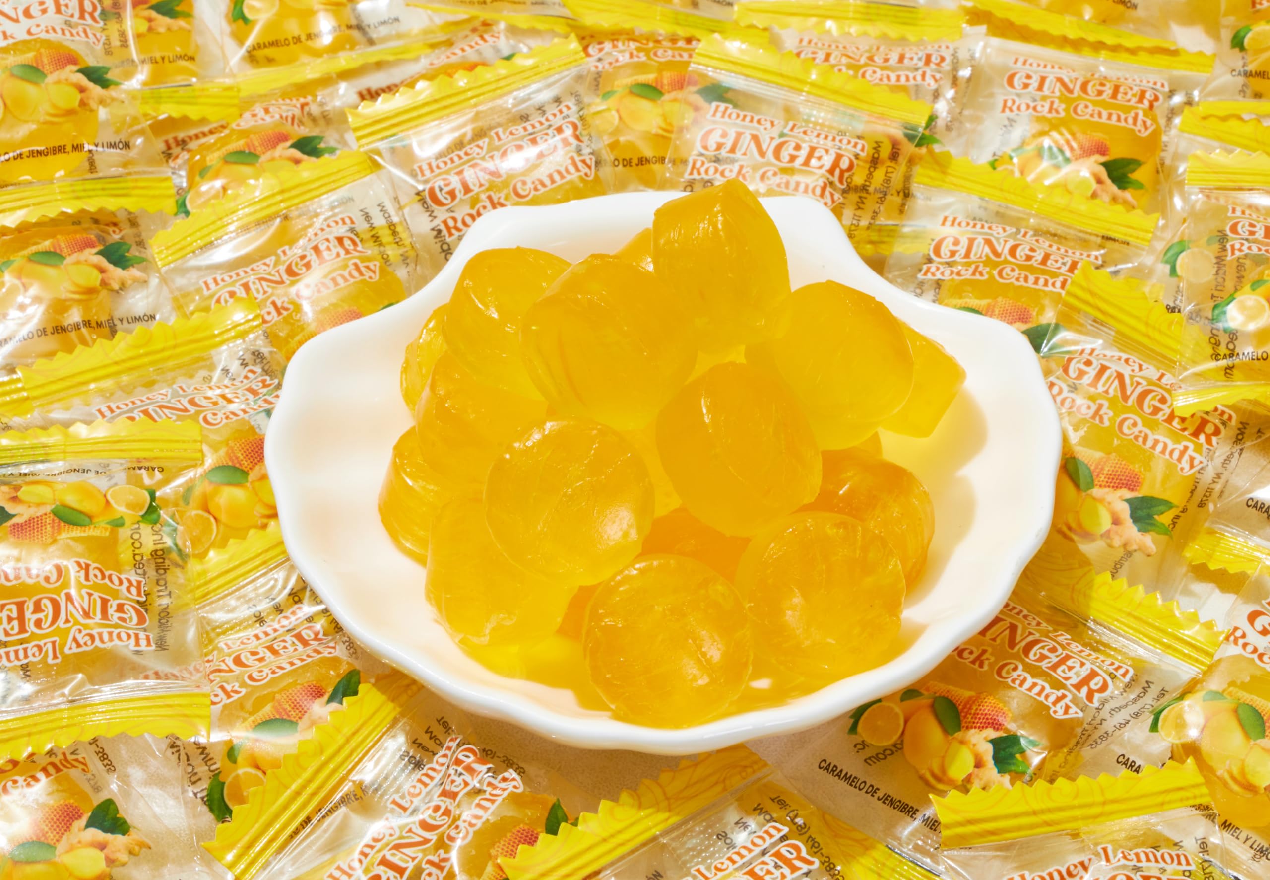 Amazon.com : GT Honey Lemon Ginger Rock Candy, 4.41 Ounce Bag, 4