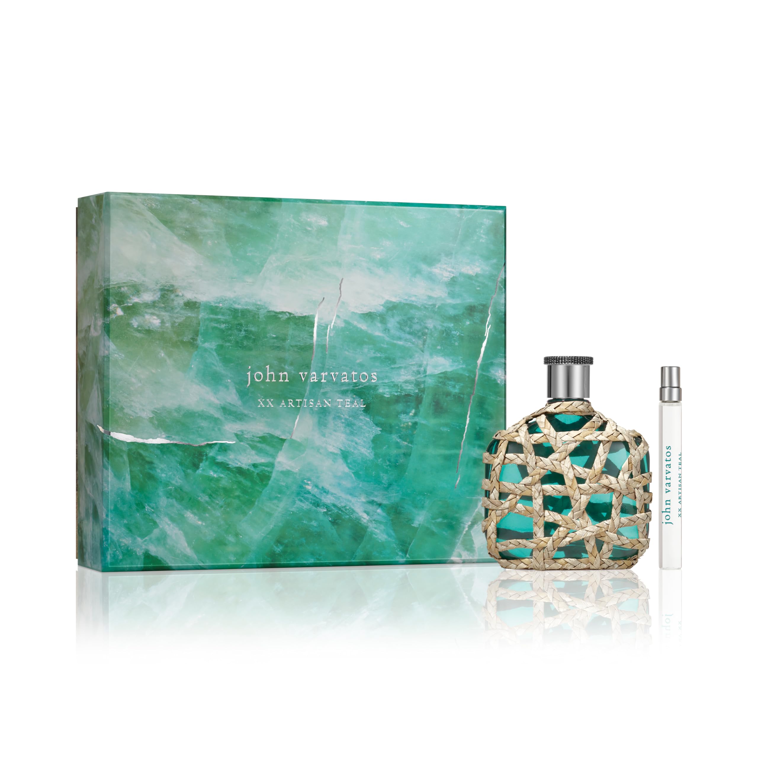 John Varvatos Coffret XX Artisan Teal Duo, Eau de Toilette pour Homme Vaporisateur, Vaporisateur de Sac, Format Voyage, Senteur aquatique