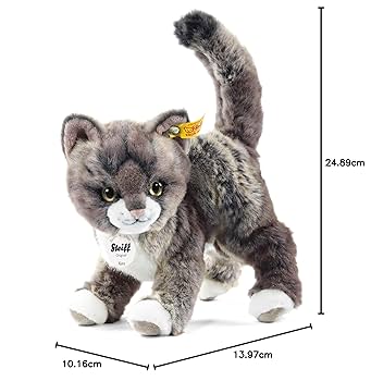 Steiff ストライプセーターのぬいぐるみ テディベアのお洋服【Lサイズ】 手編みのセーター(サーモン
