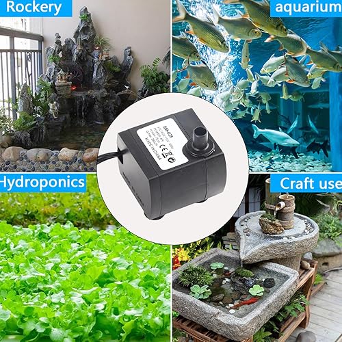 Miniatura 4 de Jardinería Jardín Cría, Circulación Hidropónica de Fuente de Estanque 4W, Silenciosa y, Adecuado para Acuarios y Piscinas de Fuentes, Mini Bomba de