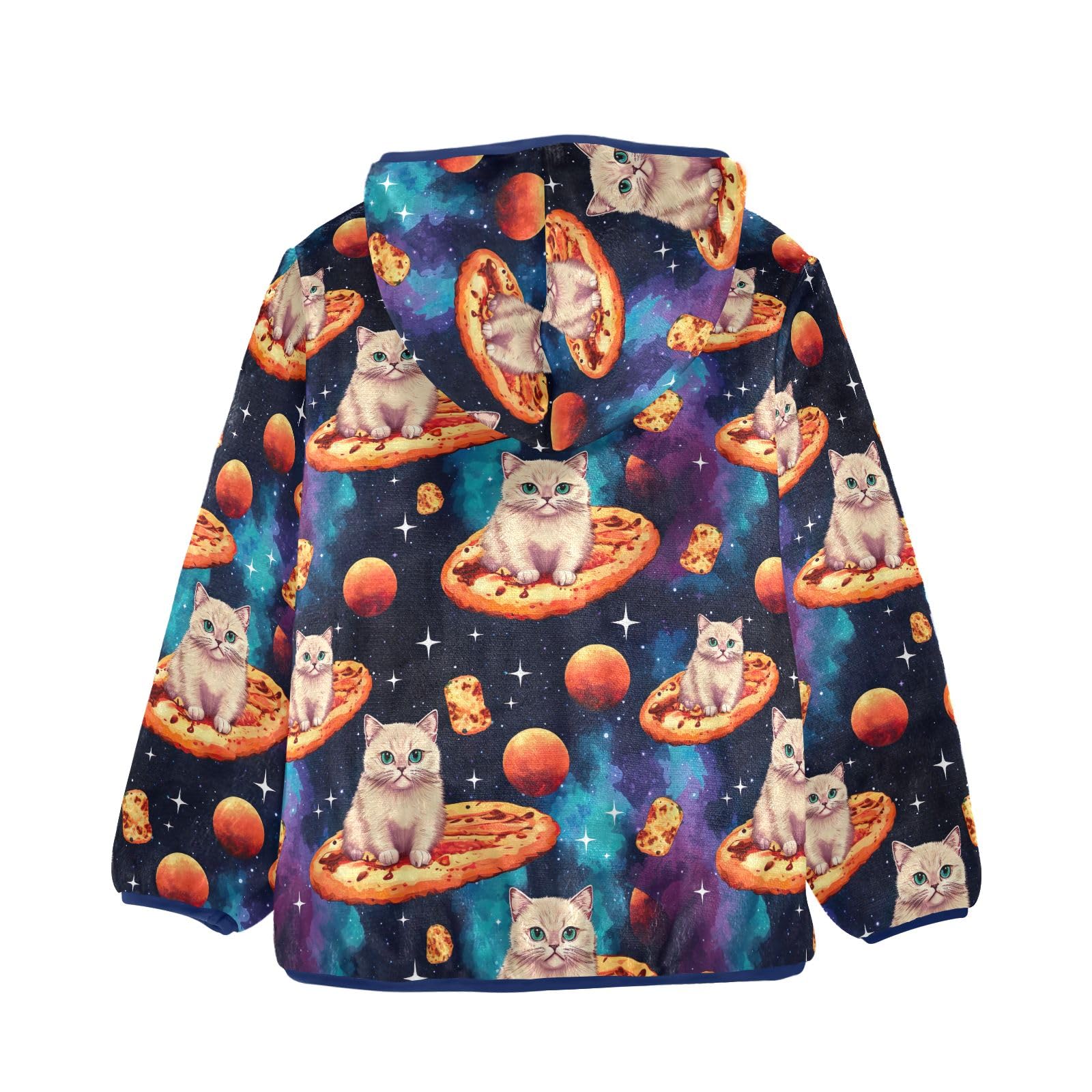 CHIFIGNO Pizza Cat Toddler Coats Thickened Warm Soft Comfy Warm up Jacket with Arctic Fleece Lining 5T