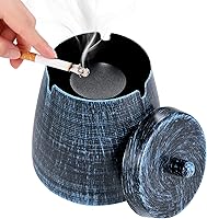 Vista 8 de Ceniceros para exteriores para patio con tapa, bandejas de cenizas con cubiertas, cenicero inodoro, juegos de bandejas de cenizas para cigarrillos