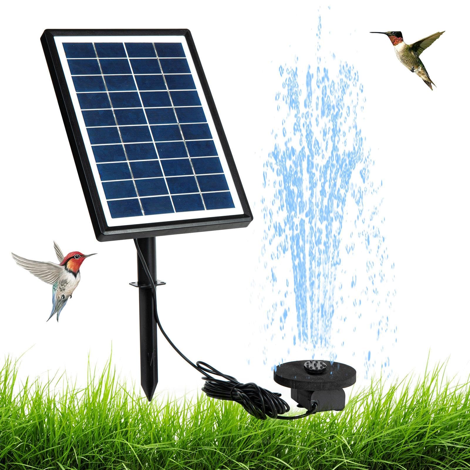Pompa di fontana solare, fontana di acqua solare, pompa di fontana solare | 7 W, fontana di acqua solare con 12 ugelli per bagno di , fontana d'acqua, stagno, esterno