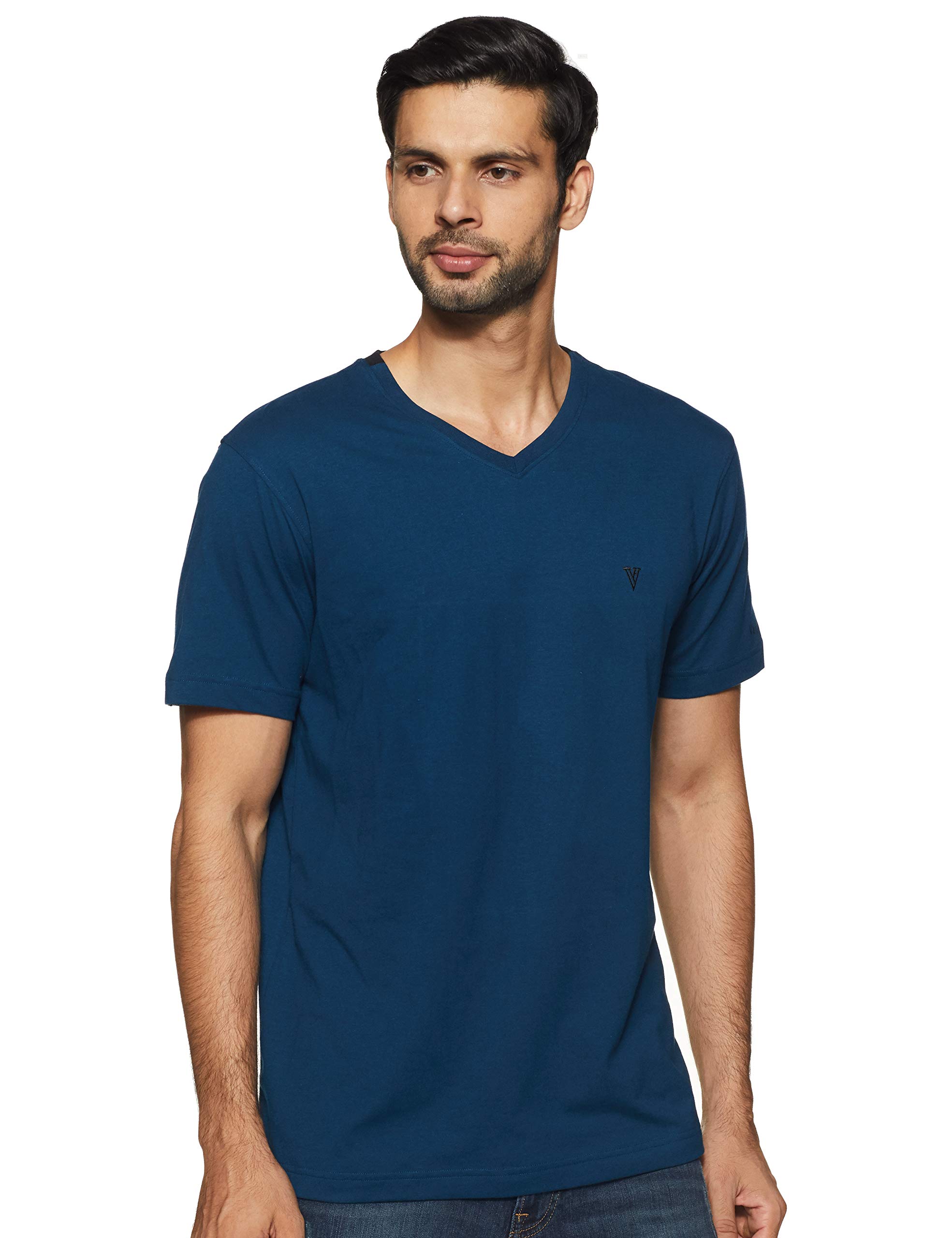 Men Athleisure Smart Tech Regular Fit T-Shirt-Easy Stain Release, Anti Stat, Ultra Soft_60001_Deep Sea_Xl, Blue