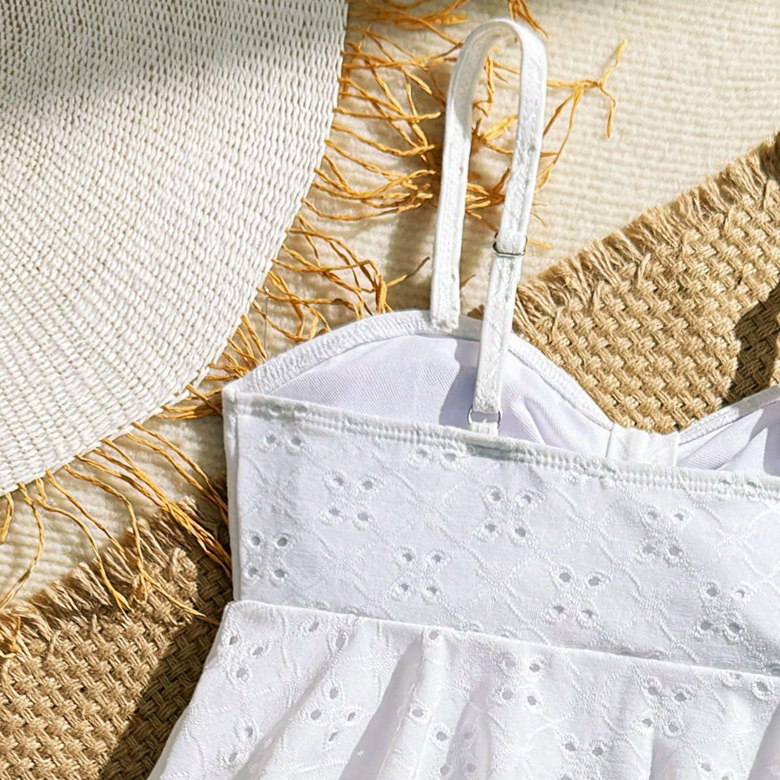 Costume da Bagno Due Pezzi per Ragazze con Tankini a Stampa Floreale e Slip Bikini a Vita Alta con Volant per Adolescenti e Giovani