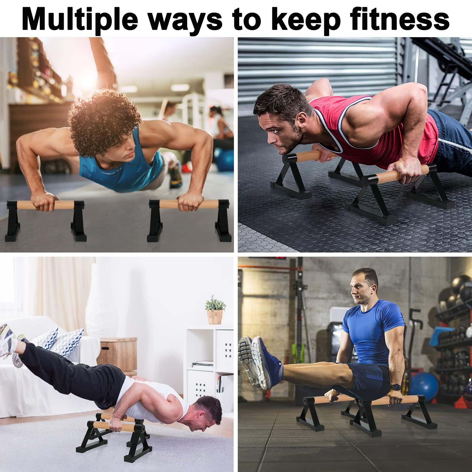 Równoległe uchwyty Push Up, 50 cm Calisthenics Push Up Drewniany stojak Push Up, sprzęt do ćwiczeń w domu, do treningu mięśni i treningu siłowego
