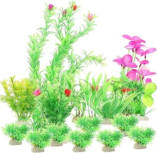 POPETPOP Tampo De Mesa 15pcs Decorativa Tanque de peixe Grasa delicada de desktop falsa de desktop aquário Acessório de aquário Matas Artificiais Para Decoração