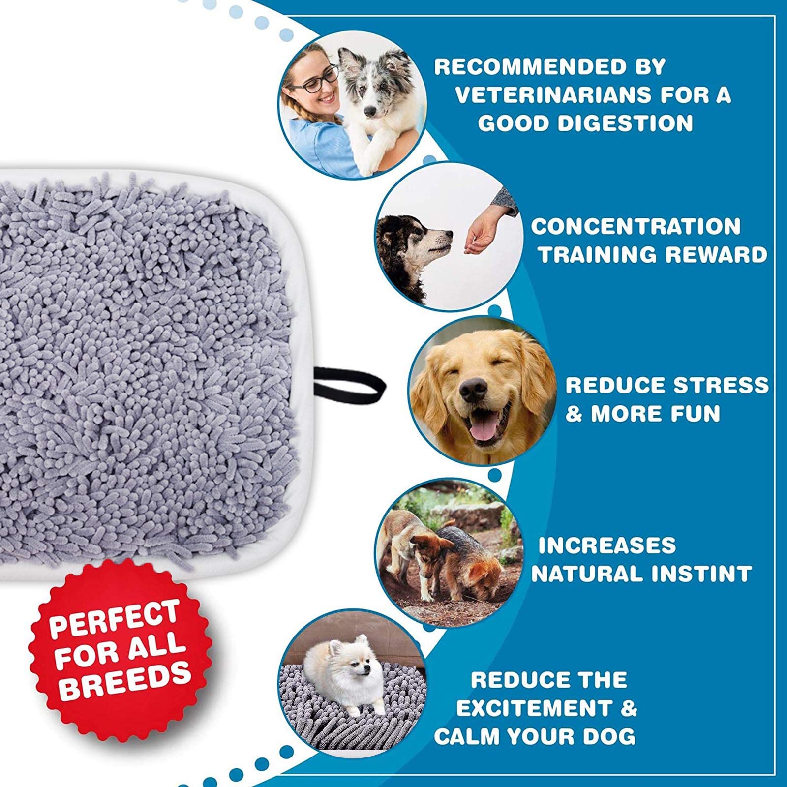 Amazon.com: LAMTWEK Snuffle Mat for Dogs, 17